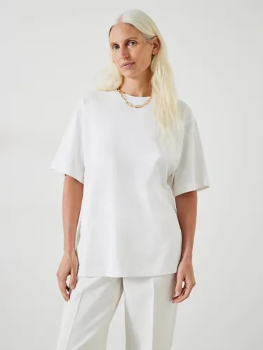 HUSH Flo Oversized Cotton T-Shirt, White - White - Female