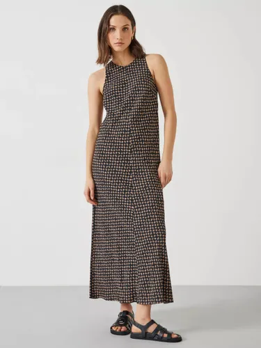 HUSH Imani Contrast Geometric Print Maxi Dress, Brown - Brown - Female
