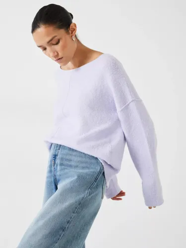 HUSH Lilly Slouchy Fit Wool Blend Jumper - Soft Lilac - Female