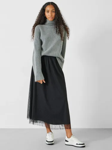 HUSH Maddison Tulle Maxi Skirt, Black - Black - Female