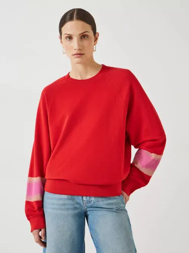 HUSH Paula Ombre Sleeve Jumper, Red - Red - Female