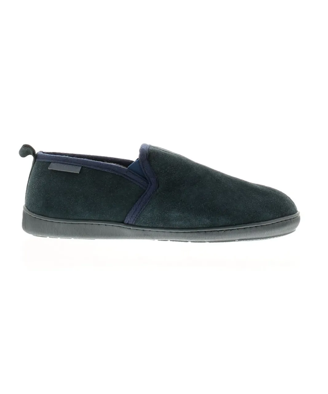 Hush Puppies arnold leather mens full slippers navy