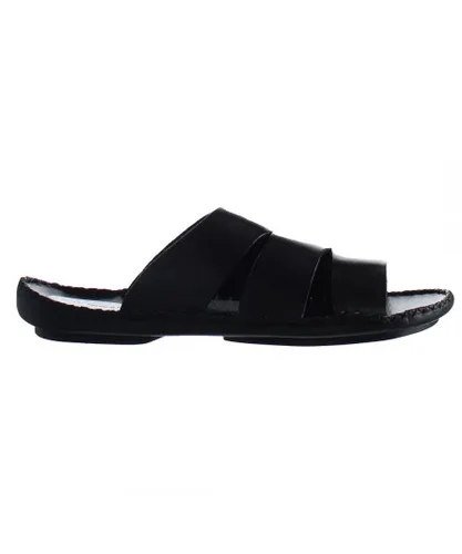 Hush Puppies Bellerin Morocco Mens Black Sliders Leather (archived)