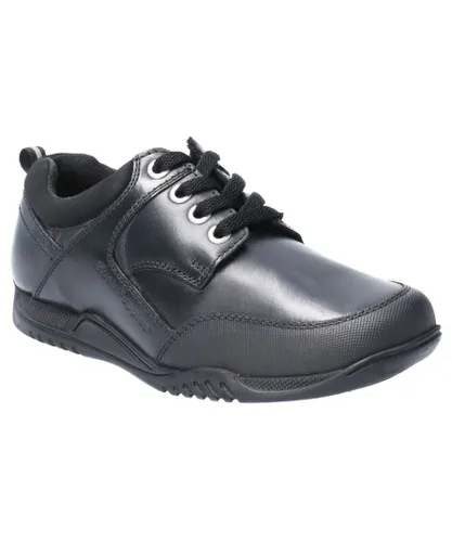 Hush Puppies Boys Dexter Junior School Shoe - Black Leather