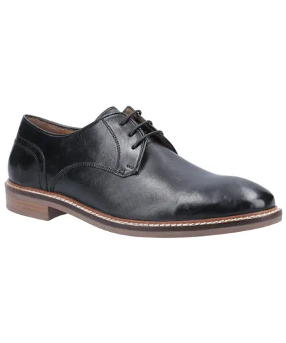 Hush Puppies Brayden Mens Lace Shoes - Black Leather