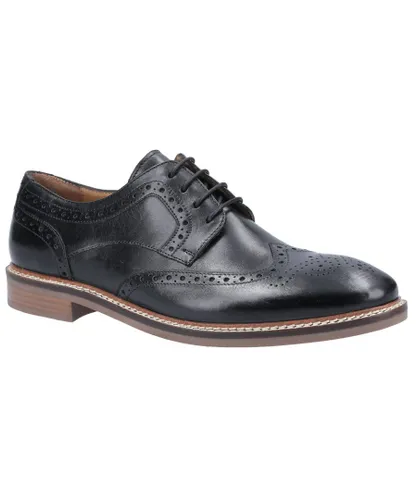 Hush Puppies Bryson Mens Lace Shoes - Black Leather