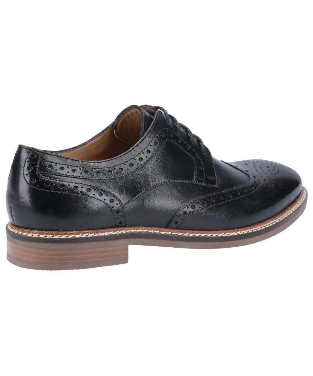 Hush Puppies Bryson Mens Lace Shoes - Black Leather