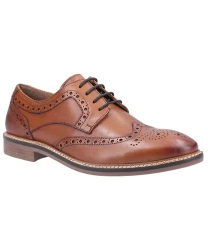 Hush Puppies Bryson Mens Lace Shoes - Tan Leather