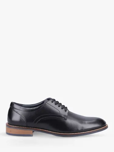 Hush Puppies Damien Leather Derby Shoes - Black - Male