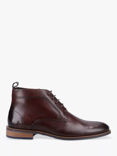 Hush Puppies Declan Leather Lace Up Ankle Boots - Brown - Male