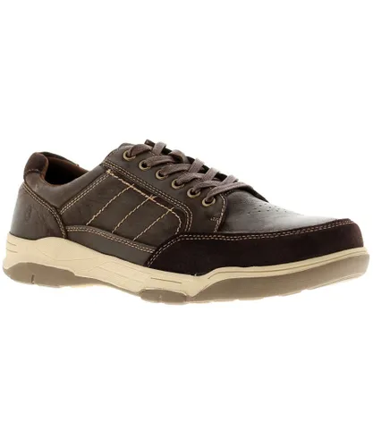 Hush Puppies finley leather Mens Casual Shoes brown