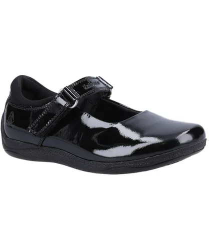 Hush Puppies Girls Marcie Patent Leather School Shoes (Black)
