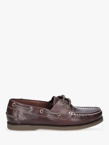 Hush Puppies Henry Leather Boat Shoes - Brown - Male