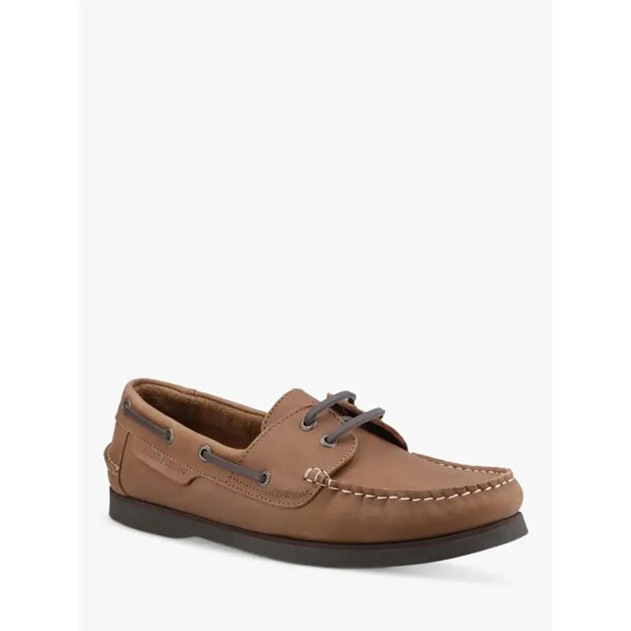 Hush Puppies Henry Leather Boat Shoes - Tan - Male