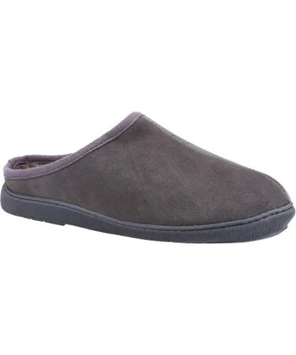Hush Puppies Mens Ashton Suede Slippers (Grey)