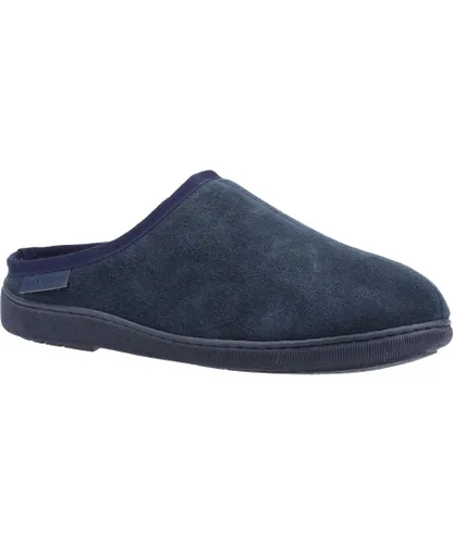 Hush Puppies Mens Ashton Suede Slippers (Navy)