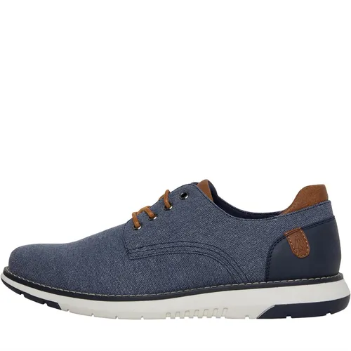 Hush Puppies Mens Bruce Casual Shoes Navy Canvas