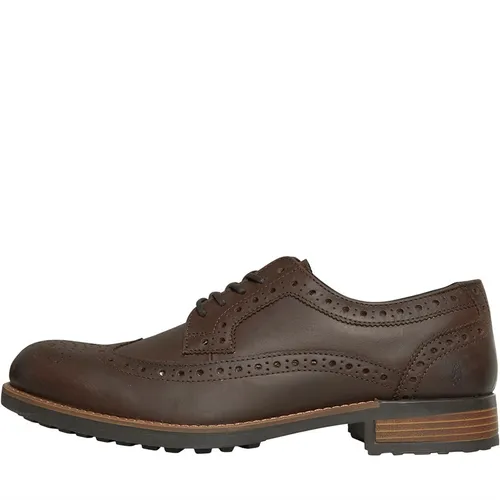 Hush Puppies Mens Carnaby Brogue Shoes Brown Hunter Leather