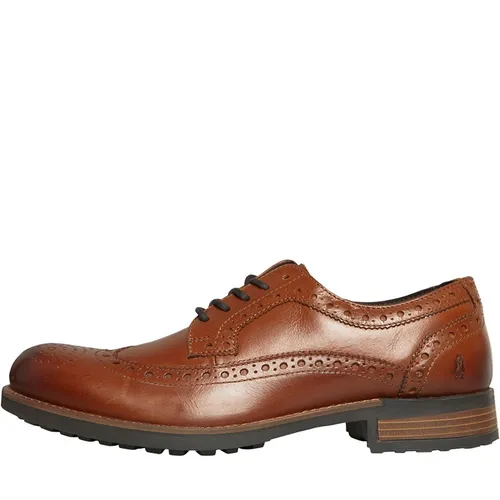 Hush Puppies Mens Carnaby Brogue Shoes Tan Crunch Leather