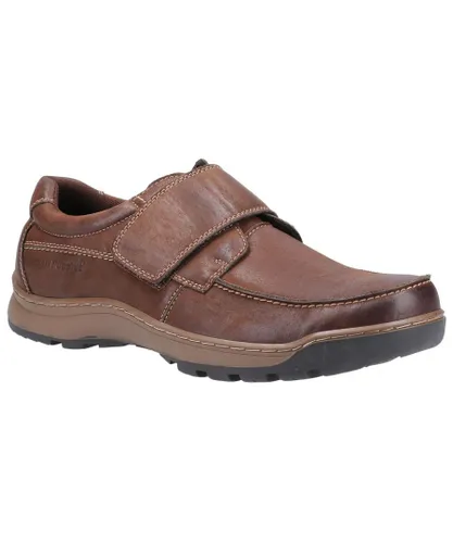 Hush Puppies Mens Casper Leather Shoes (Brown)
