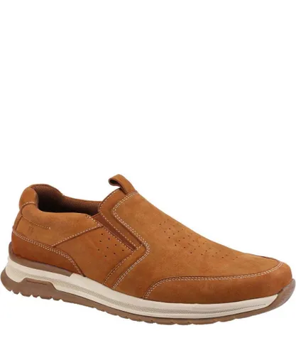 Hush Puppies Mens Cole Leather Casual Shoes (Tan)