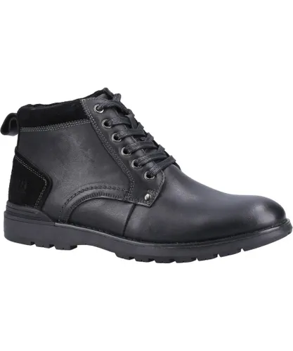 Hush Puppies Mens Dean Leather Boots (Black)