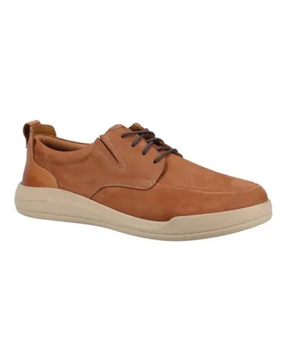 Hush Puppies Mens Eric Leather Lace Up Casual Shoes (Tan)