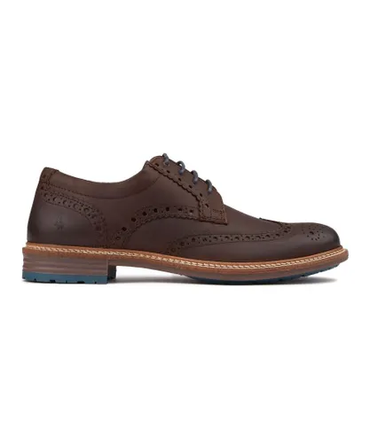Hush Puppies Mens Largo Shoes - Brown