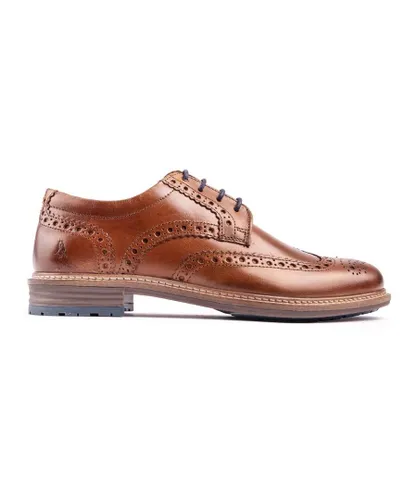 Hush Puppies Mens Largo Shoes - Tan Leather