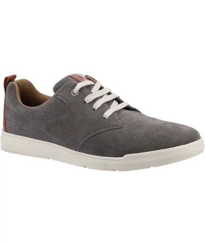 Hush Puppies Mens Michael Lace Suede Casual Shoes (Grey)