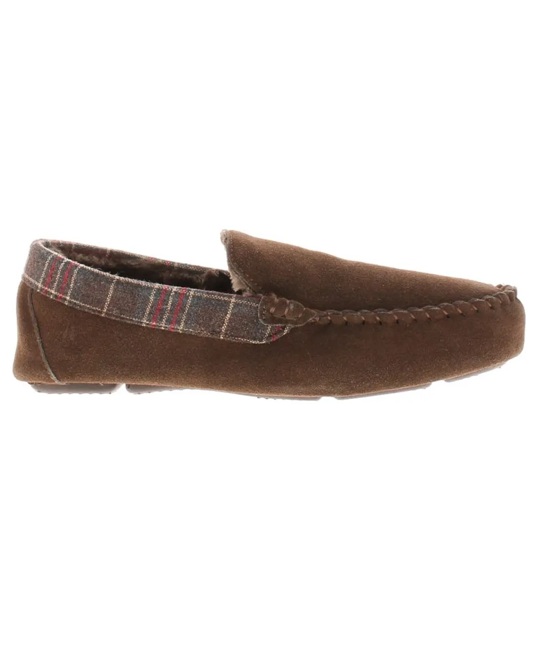 Hush Puppies Mens Moccasin Slippers Andreas Suede Leather brown