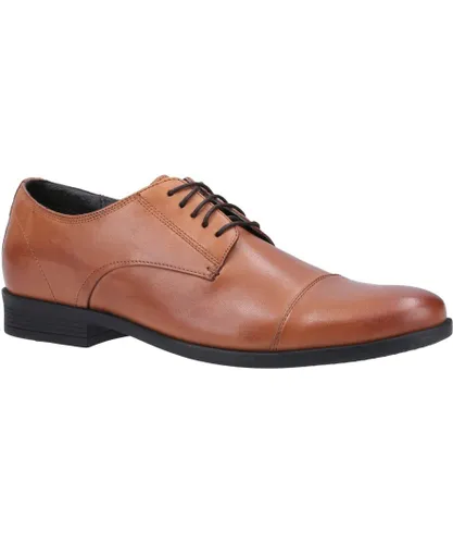Hush Puppies Mens Ollie Cap Toe Lace Up Shoe - Brown Leather