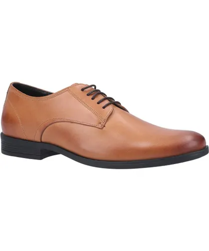 Hush Puppies Mens Oscar Clean Toe Lace Up Shoe - Tan Leather