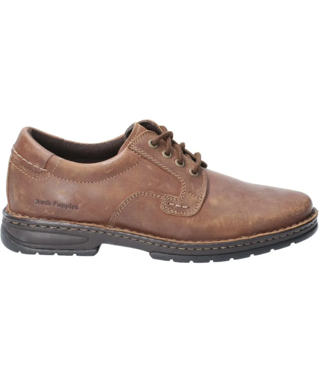 Hush Puppies Mens Outlaw II Laced Leather Shoe Oxford Shoes - Brown