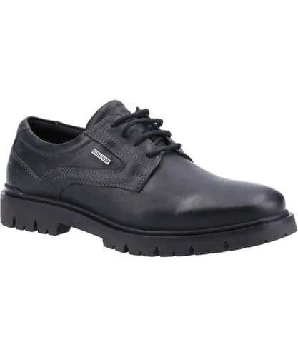 Hush Puppies Mens Parker Leather Oxford Shoes (Black) Leather (archived)