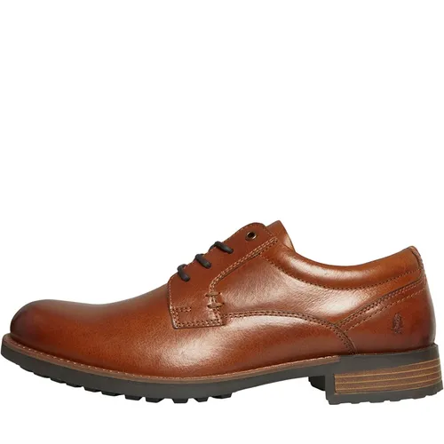Hush Puppies Mens Piccadilly Derby Lace Shoes Tan Crunch Leather