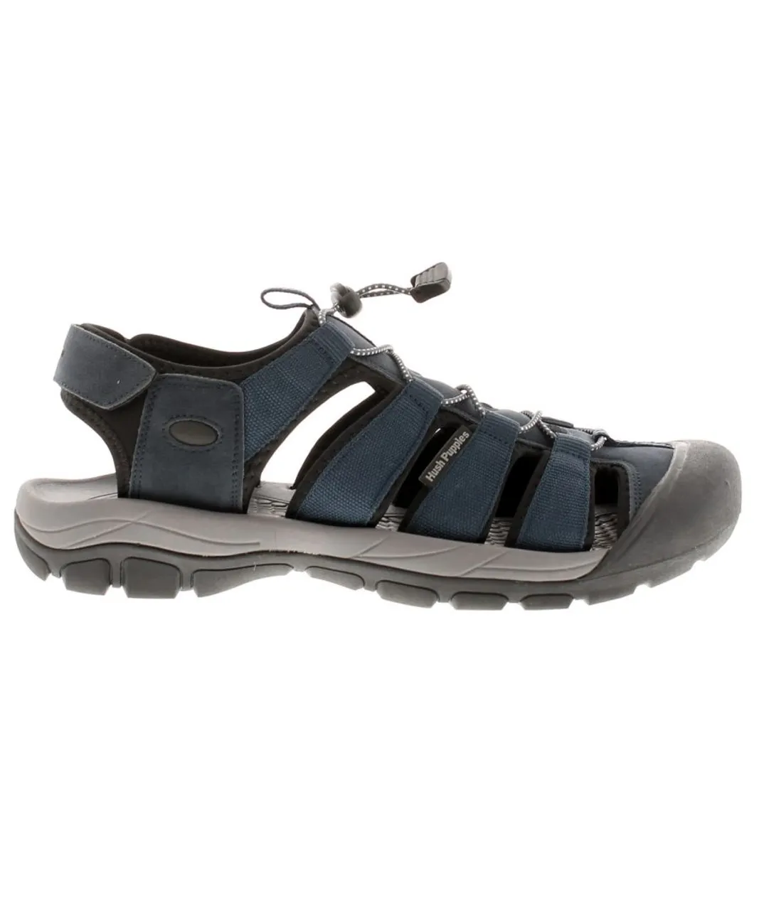 Hush Puppies Mens Pu Upper Active Closed Toe Sandal With Touch Fastening - Navy