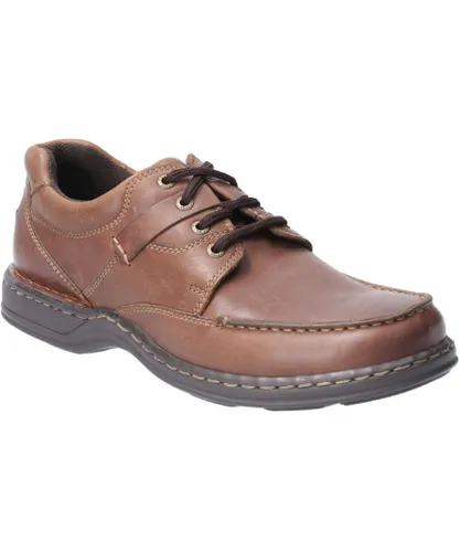 Hush Puppies Mens Randall II Laced Leather Shoe Oxford Shoes - Brown