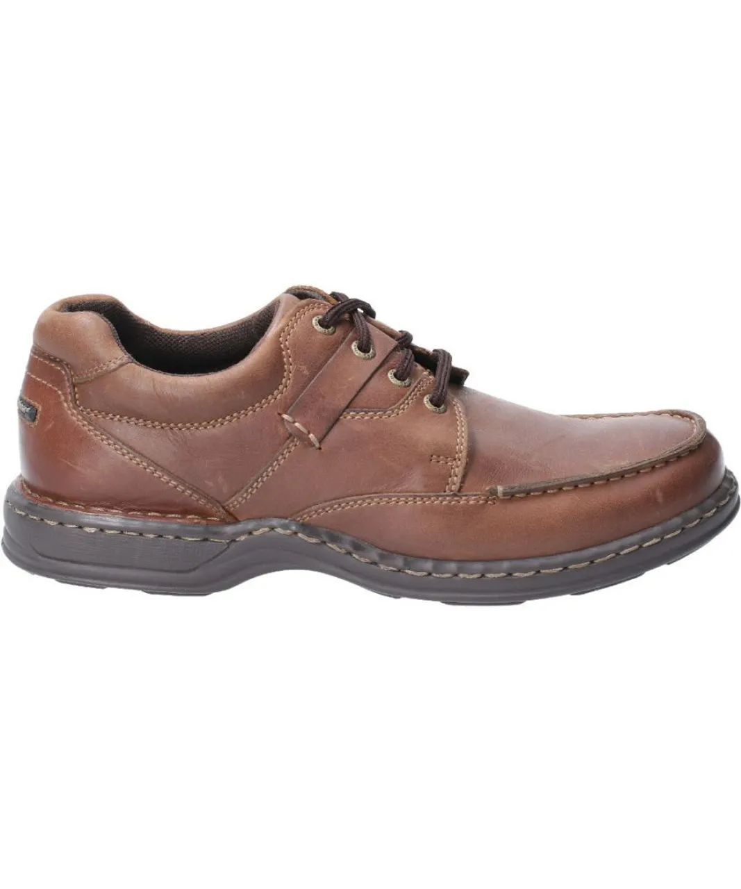 Hush Puppies Mens Randall II Laced Leather Shoe Oxford Shoes - Brown
