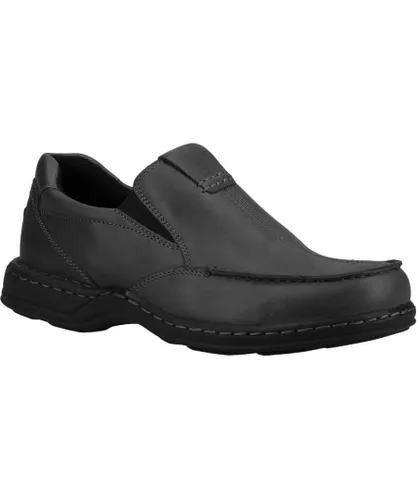 Hush Puppies Mens Ronnie Leather Loafers (Black)