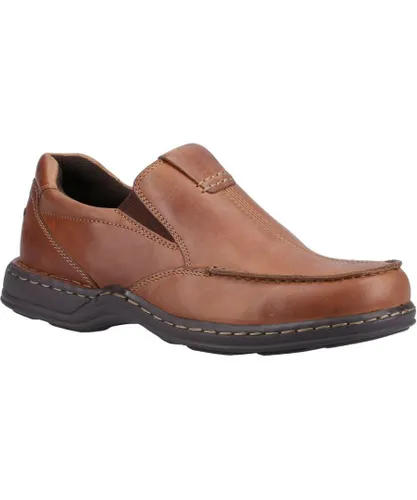 Hush Puppies Mens Ronnie Leather Loafers (Brown)