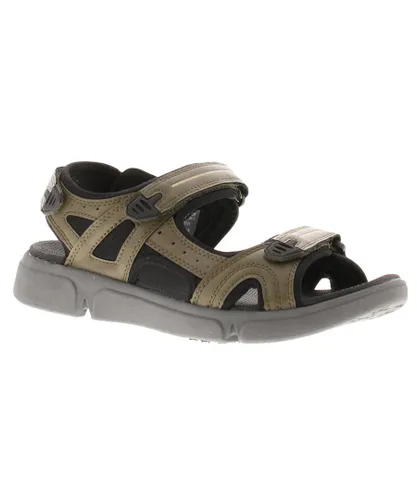 Hush Puppies Mens Sandals Walking Castro Touch Fastening green