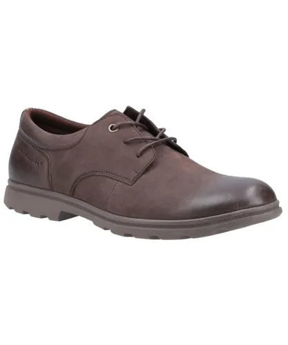 Hush Puppies Mens Trevor Leather Derby Shoes (Brown)