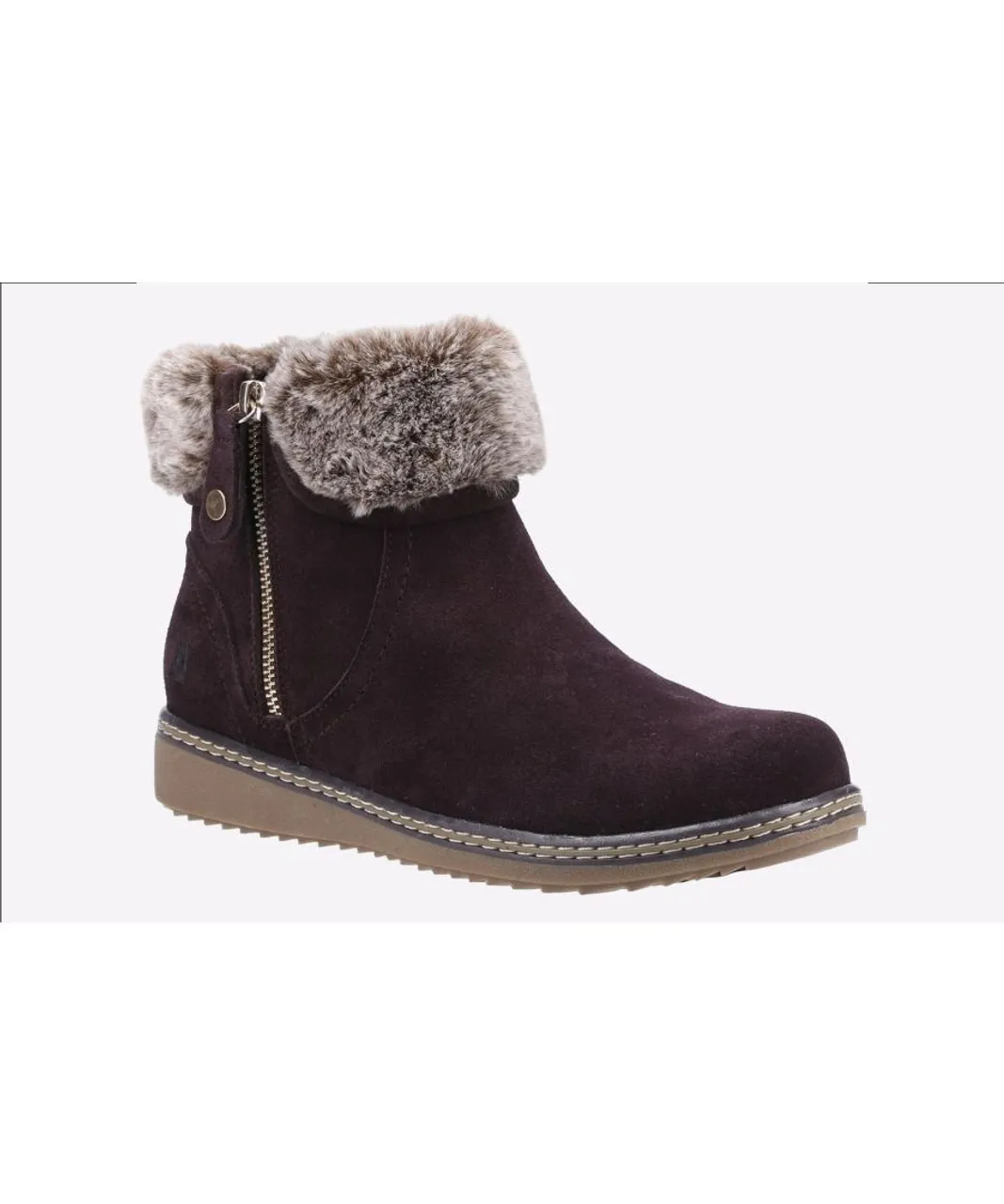 Hush Puppies Penny Zip Ankle Boot Womens - Brown