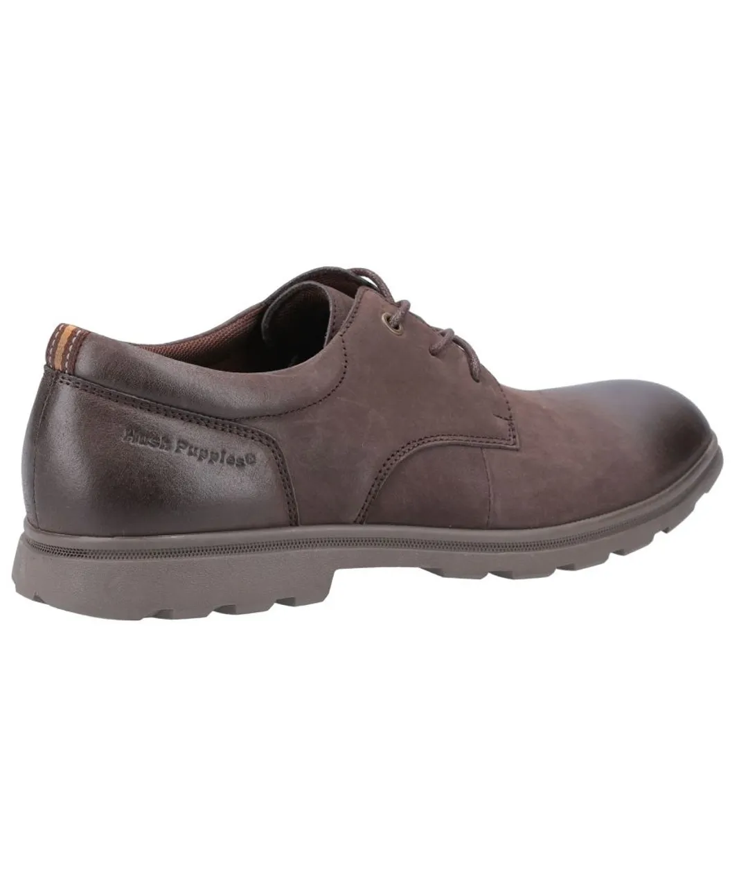 Hush Puppies Trevor Mens Lace Shoes - Brown Leather
