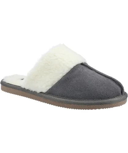 Hush Puppies Womens/Ladies Arianna Suede Slippers (Grey)