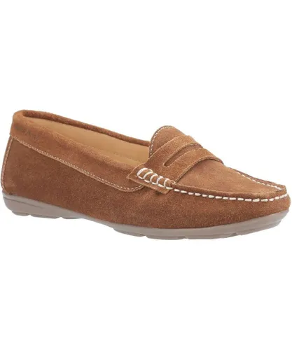 Hush Puppies Womens/Ladies Margot Suede Leather Loafer Shoe (Tan)