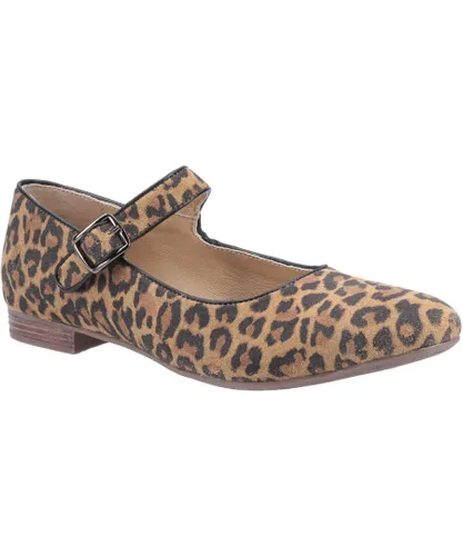 Hush Puppies Womens/Ladies Melissa Leopard Suede Mary Janes (Brown/Black) - Multicolour