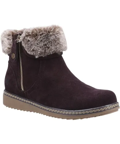 Hush Puppies Womens/Ladies Penny Zip Ankle Boot (Brown)