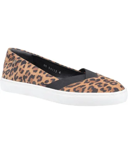 Hush Puppies Womens/Ladies Tiffany Leopard Print Suede Shoes (Brown)
